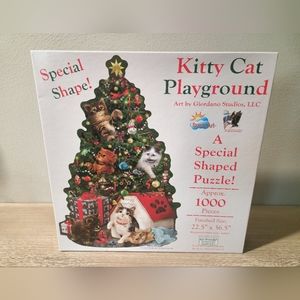 SunsOut 1000 Piece Special Shaped Jigsaw Puzzle "Kitty Cat Playground"